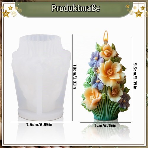 Kerzenformen silikon blume - blume, 3d