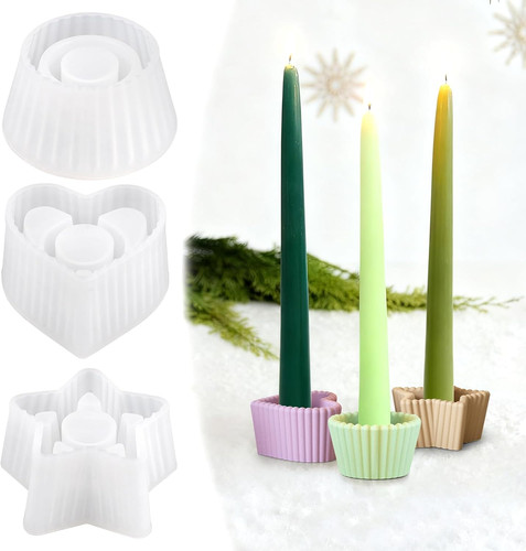 Silikonformen kerzenhalter set - kerzenhalter,