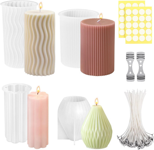 Kerzenformen silikon diy 4er - diy,