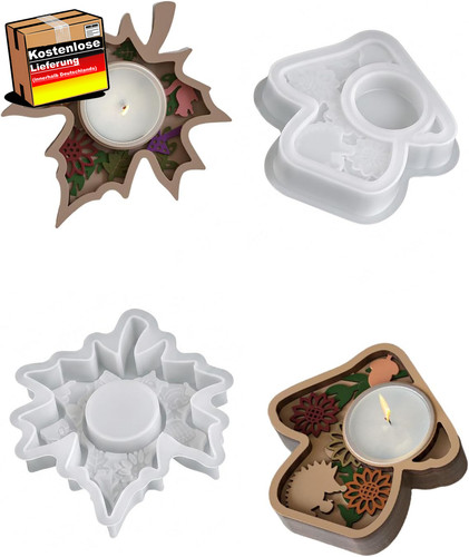 Silikonform kerzenhalter set - silikonform,