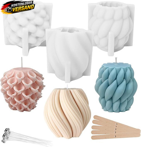 Silikon kerzenformen set - set, 3
