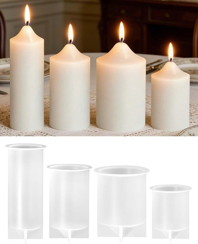 Kerzenformen aus silikon 4er - kerzenformen,