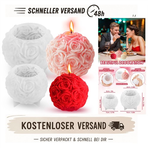Stück rosenkugel kerzenform - rosenkugel,