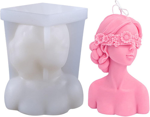 Kerzenform silikon frau - 3d,