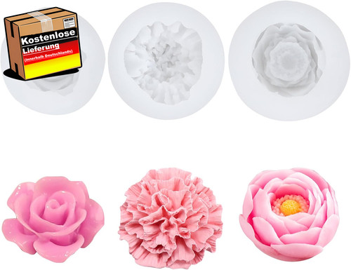Kerzen silikonform blumen - blumen, 3d