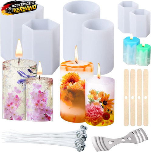 Silikon kerzenformen set für - silikon-kerzenformen,