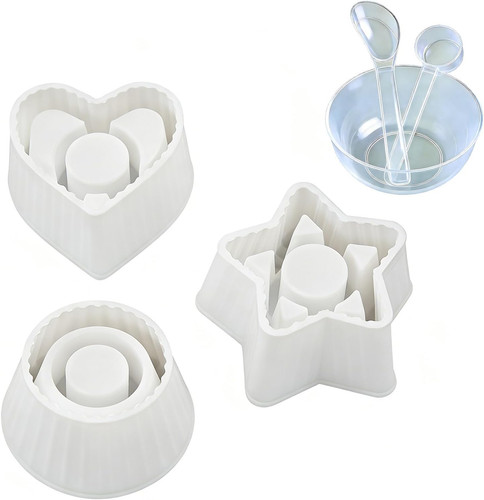 Silikonform kerzenhalter set - kerzenhalter,