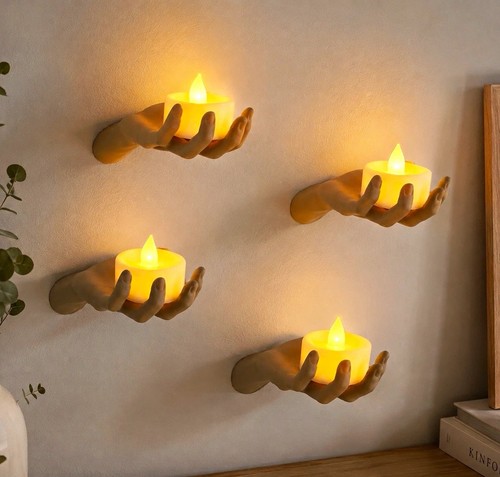 4er set wand kerzenhalter - set, wand-kerzenhalter
